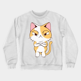 Cute angry kitten Crewneck Sweatshirt